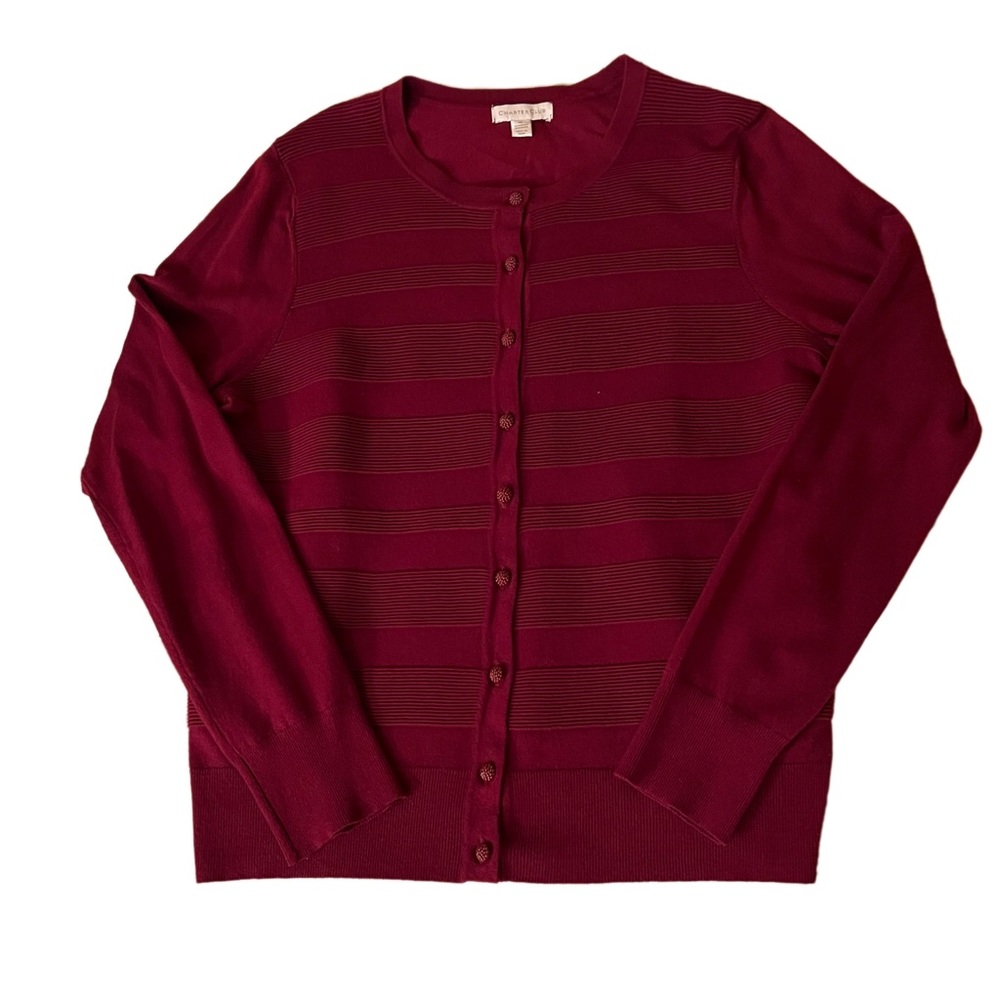 Burgundy/Maroon Charter Club Cardigan